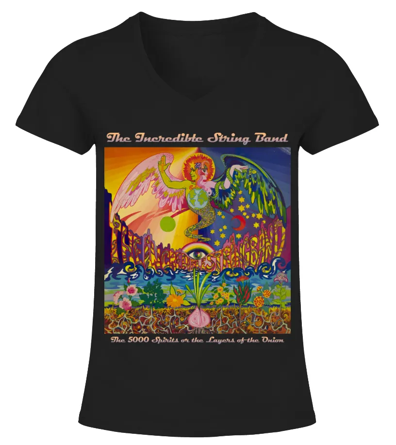 077BK. THE INCREDIBLE STRING BAND  THE 5000 SPIRITS OR THE LAYERS OF THE ONION (1967) CAMISETA CUELLO PICO MUJER