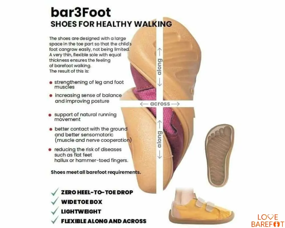 3F Bar3foot Zapatillas Respetuosas Veganas Elf Blanco/Gris