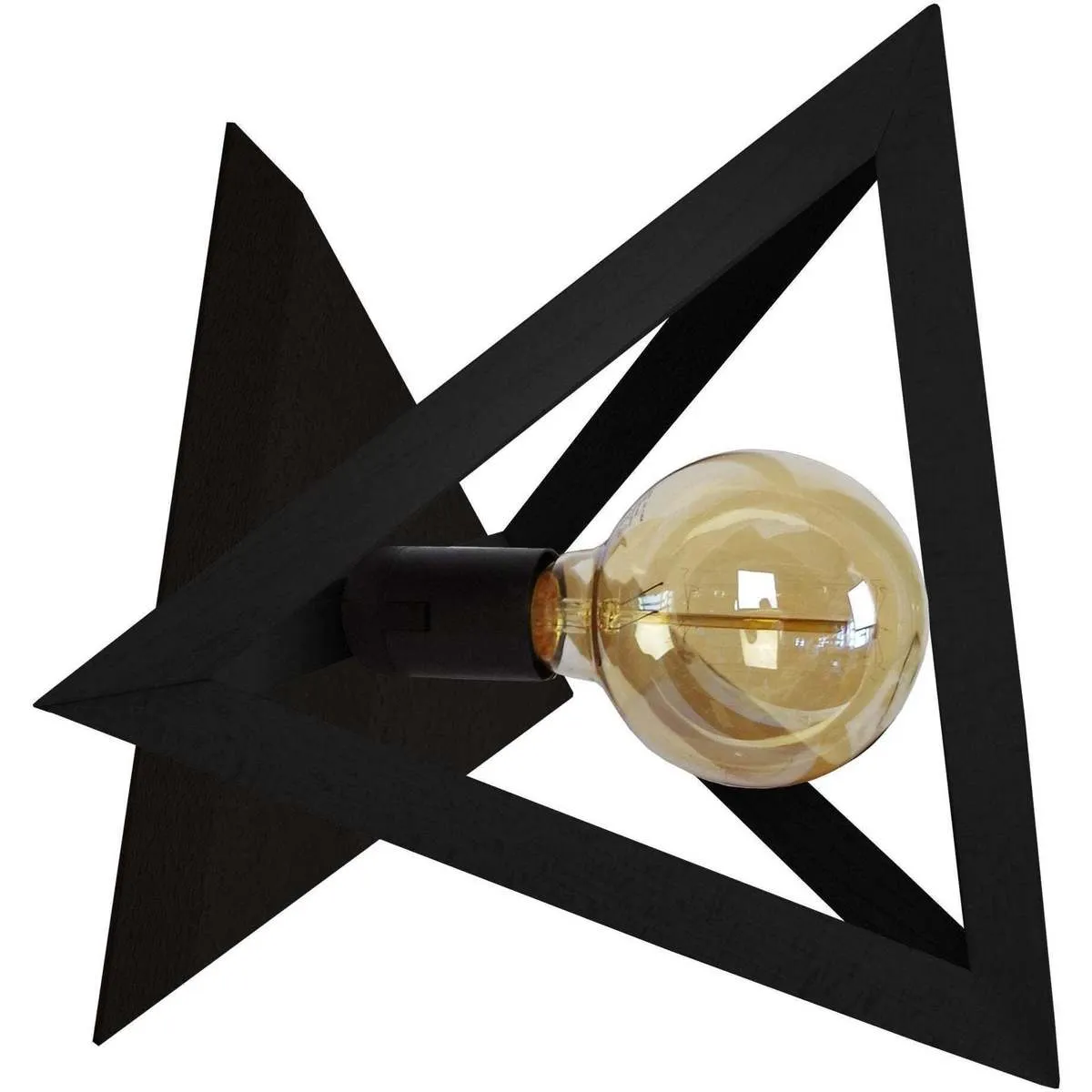 Aplique cuadrado madera negro