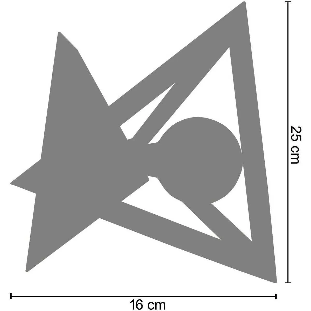 Aplique cuadrado madera negro