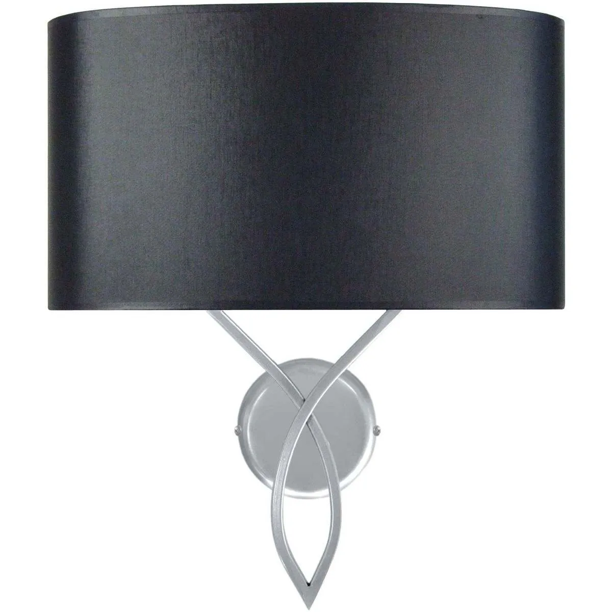 Aplique rectangular metal aluminio y negro