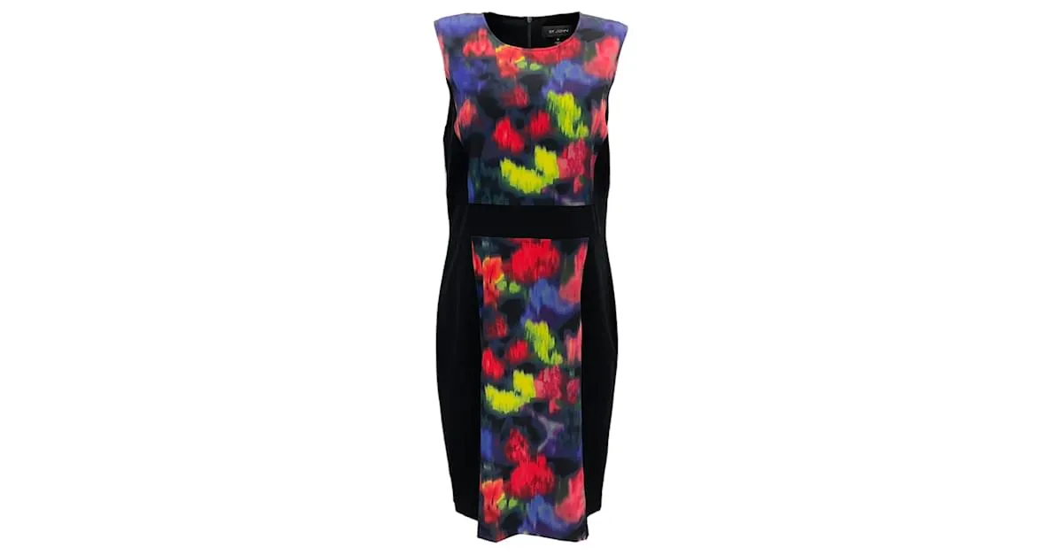 Autre Marque S t. juan negro / Vestido sin mangas de seda multicolor 
