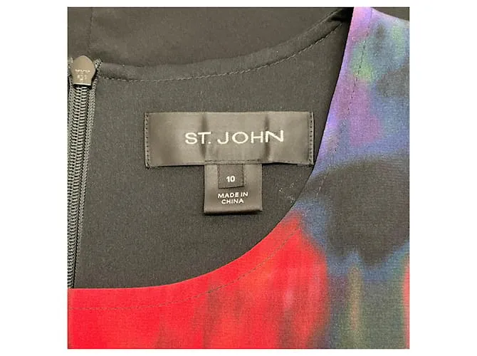 Autre Marque S t. juan negro / Vestido sin mangas de seda multicolor 