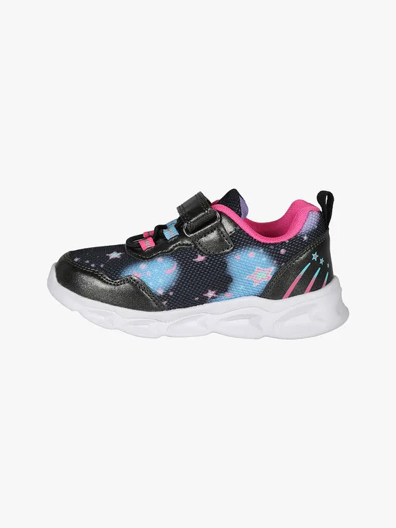 Bacio & Bacio Zapatillas de niña con cierre de velcro y luces.
