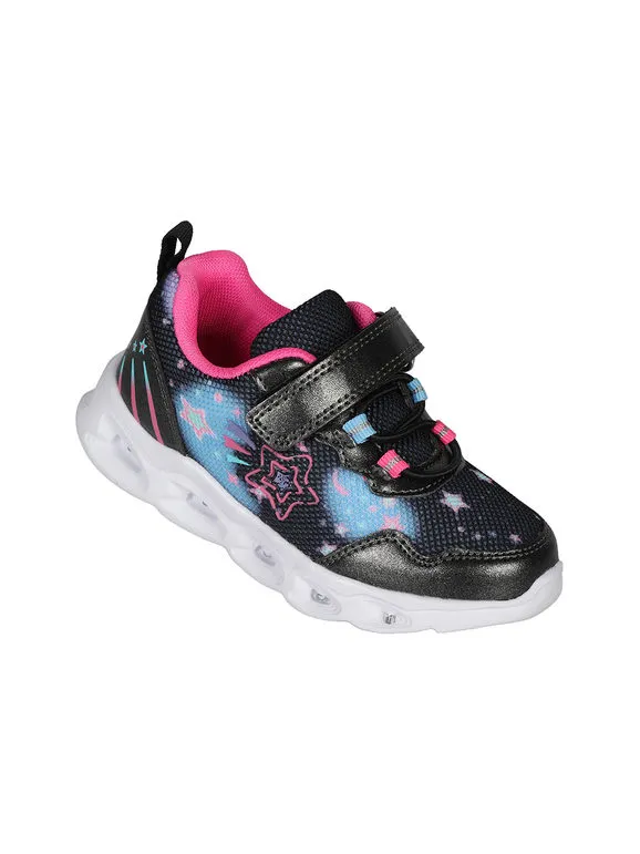 Bacio & Bacio Zapatillas de niña con cierre de velcro y luces.