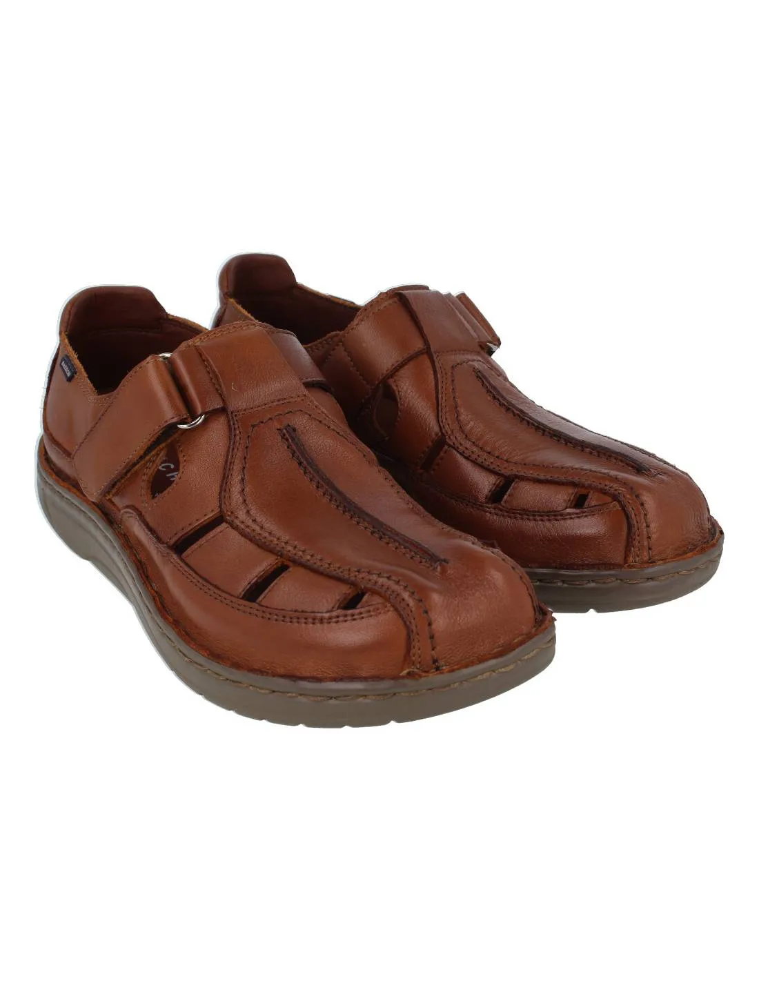 BAERCHI  SANDALIA HOMBRE VELCRO CUERO