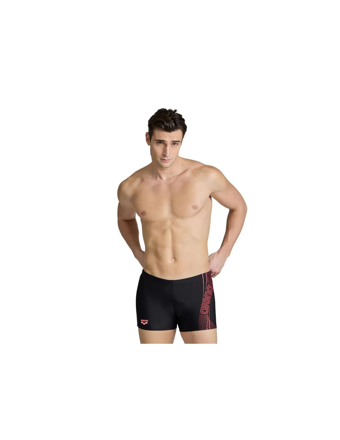 Bañador de Natación Arena Dreamy Swim Short Black/Fluo Red Hombre