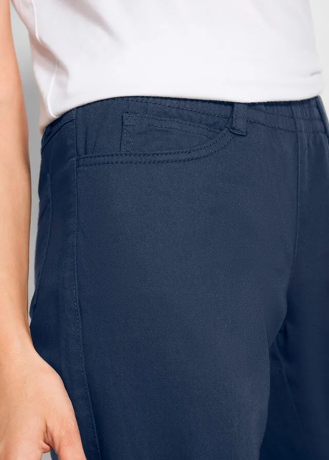 Bermudas elásticas (2 unidades) azul marino+denim claro