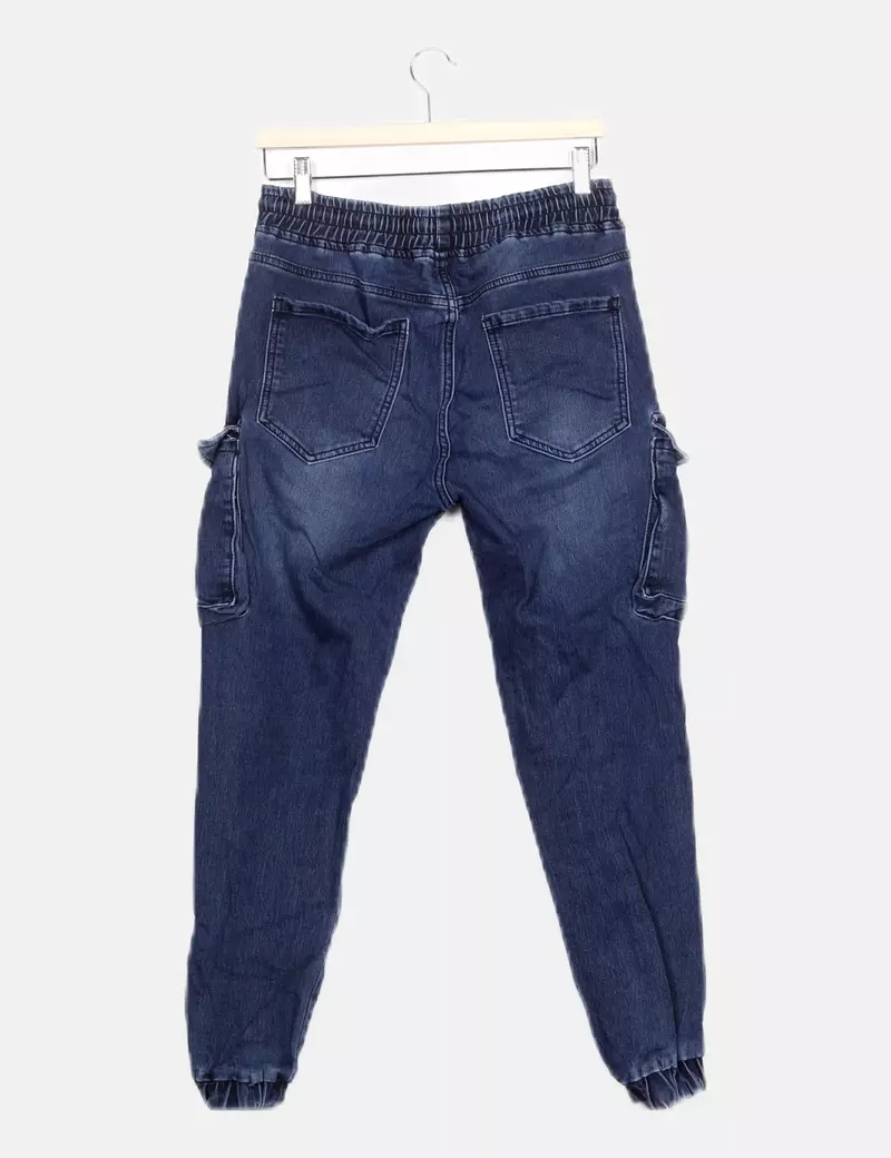 Best Italian Brand Pantalón cargo azul marino