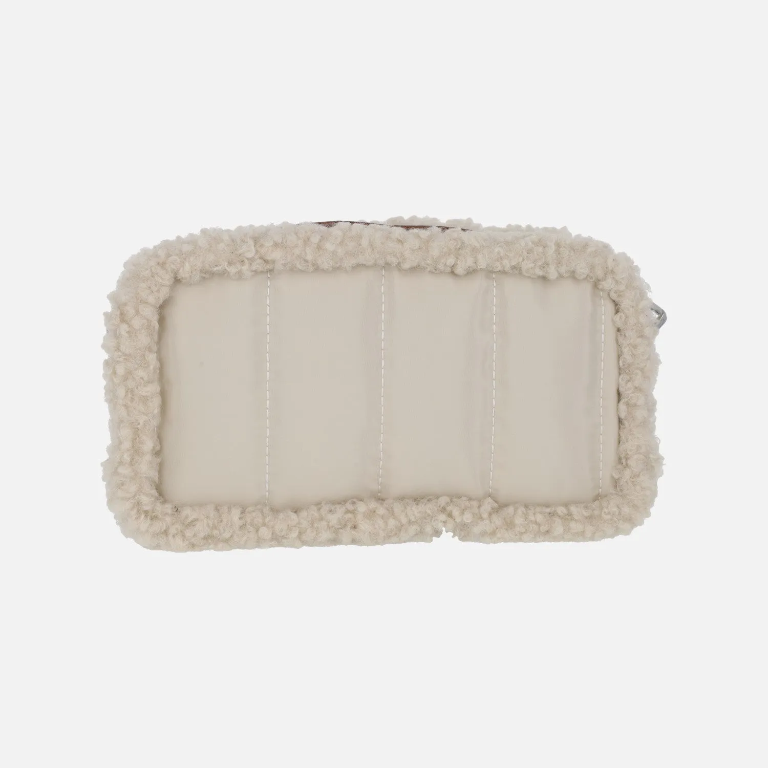 Bolsos bandolera Isabella en combinado beige con borreguillo