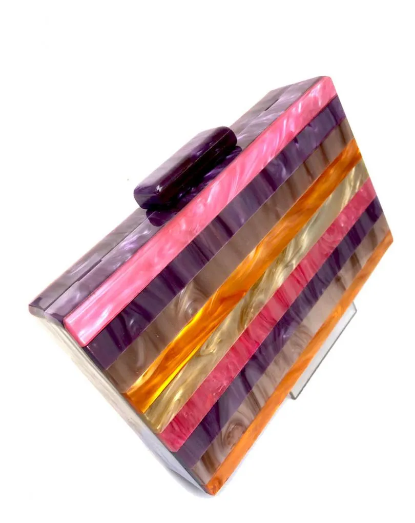 BOLSOS DE FIESTA DE CAREY ANACARADO MORADO Y ROSA ENTRE OTROS