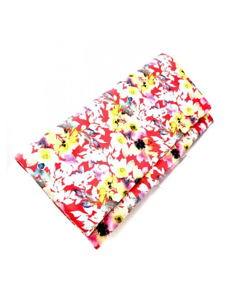 BOLSOS DE FIESTA ESTILOSOS CON FLORES AMARILLAS Y CORAL