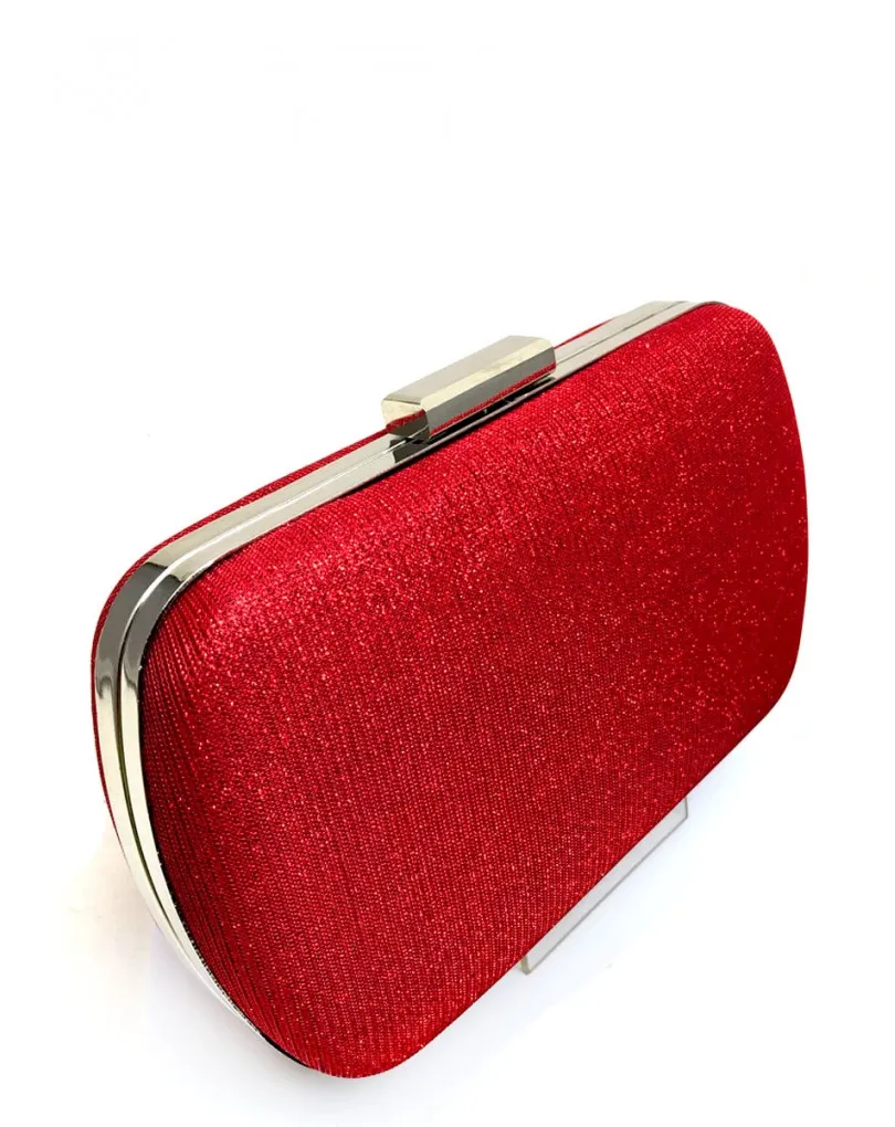 BOLSOS DE FIESTA ROJOS CON BRILLO PARA BODAS Y CELEBRACIONES