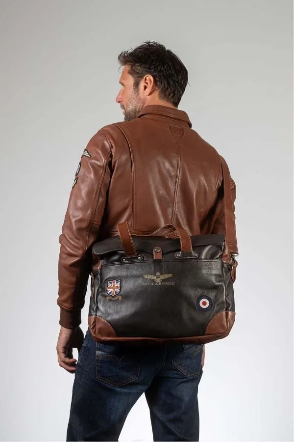 Bolsos Hombre Royal Air Force Crooks Bag Dark Brown