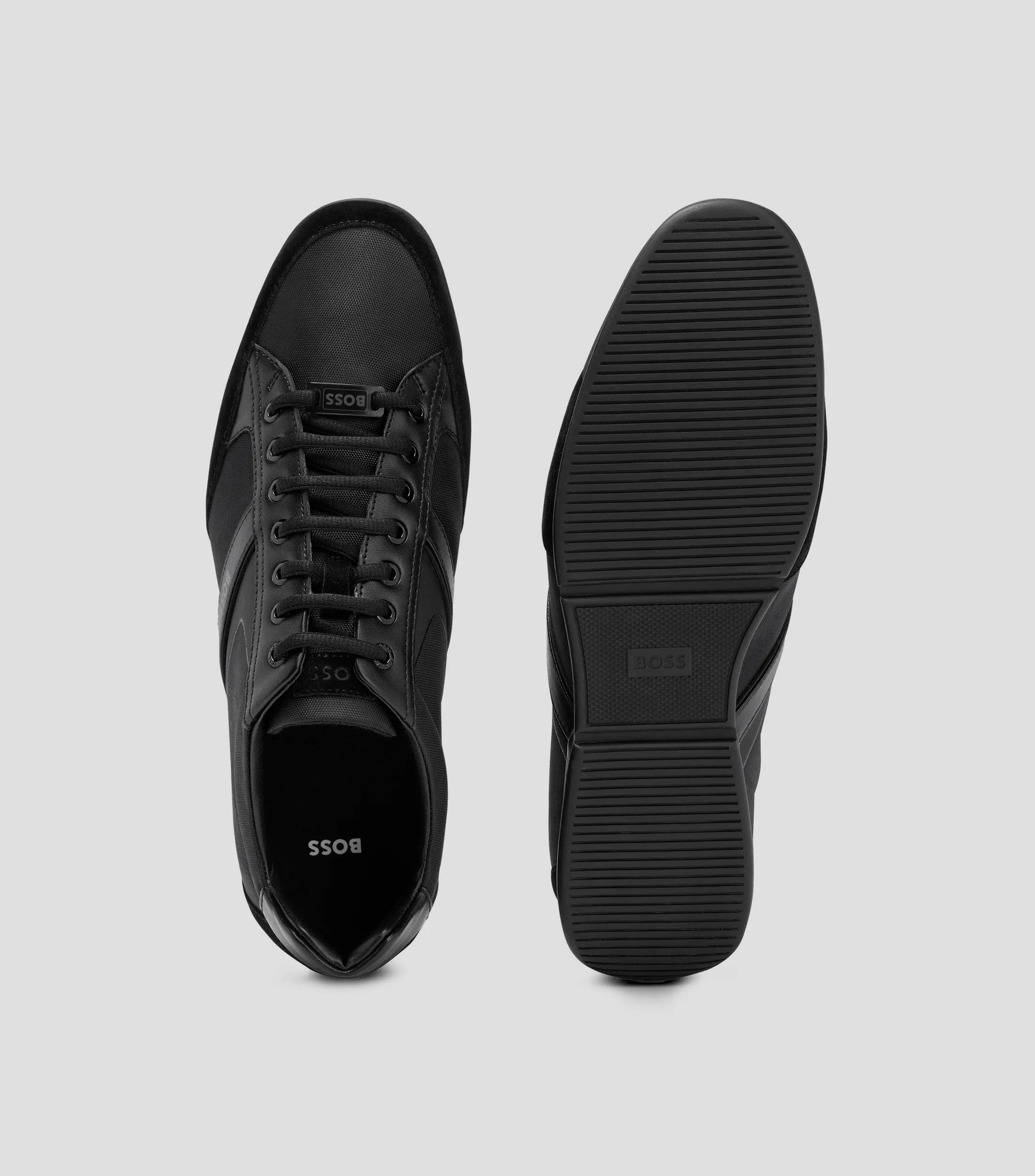 Boss Tenis casuales Boss de mezcla de materiales con ante y piel sintética Hombre