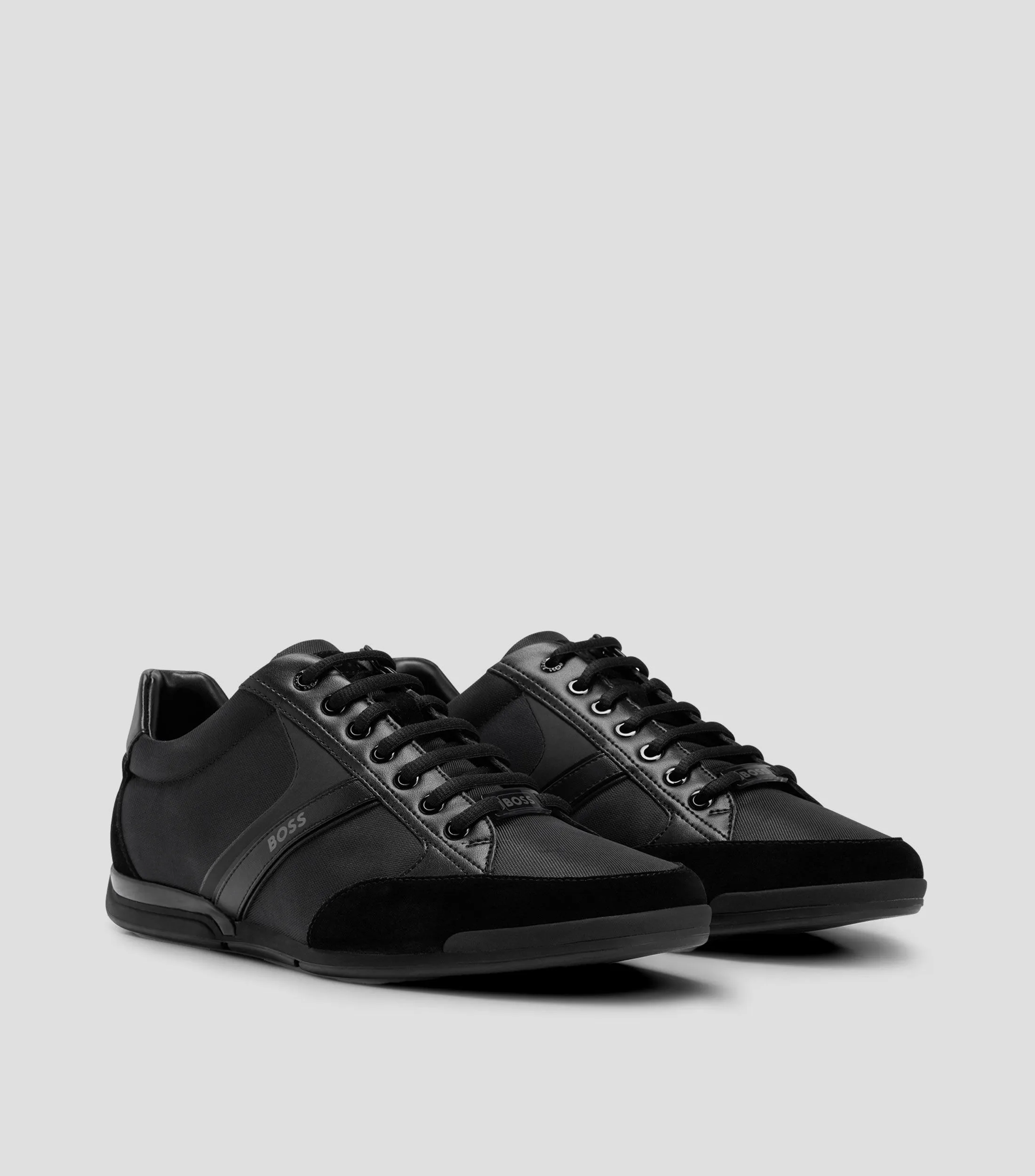 Boss Tenis casuales Boss de mezcla de materiales con ante y piel sintética Hombre