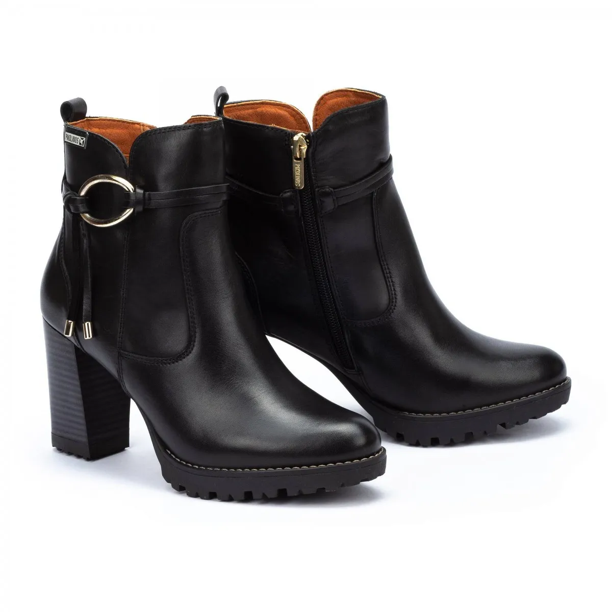 Botin Pikolinos en rebajas tacón Connelly negro mujer w7m8542