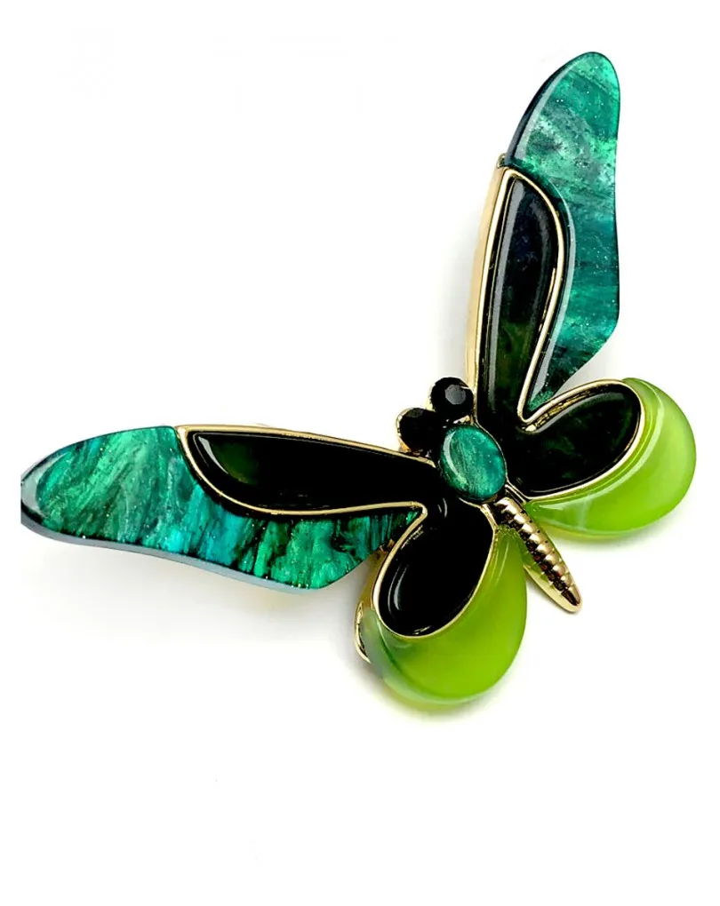 BROCHES DE MUJER DE MARIPOSAS VERDES COMPLEMENTOS Y ACCESORIOS DE MODA
