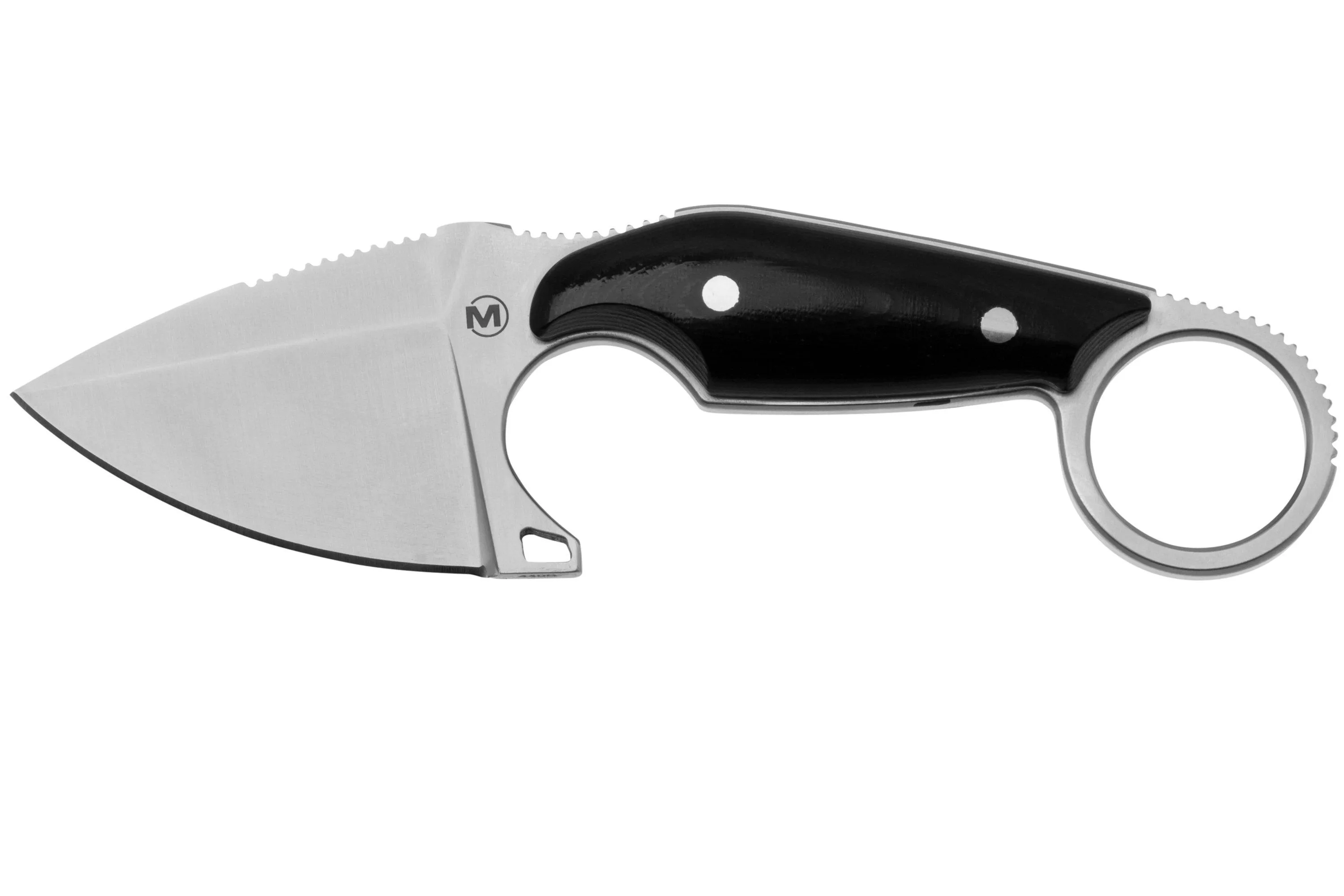 Böker Magnum Enki 02BM0001 Satin 440B, Black Micarta, cuchillo fijo, Engelbert Czaja design