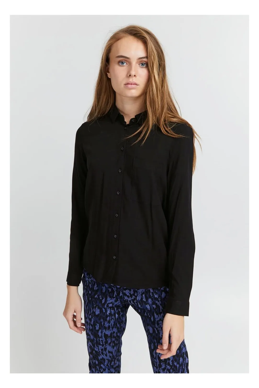 Camisa manga larga Ihmain negro