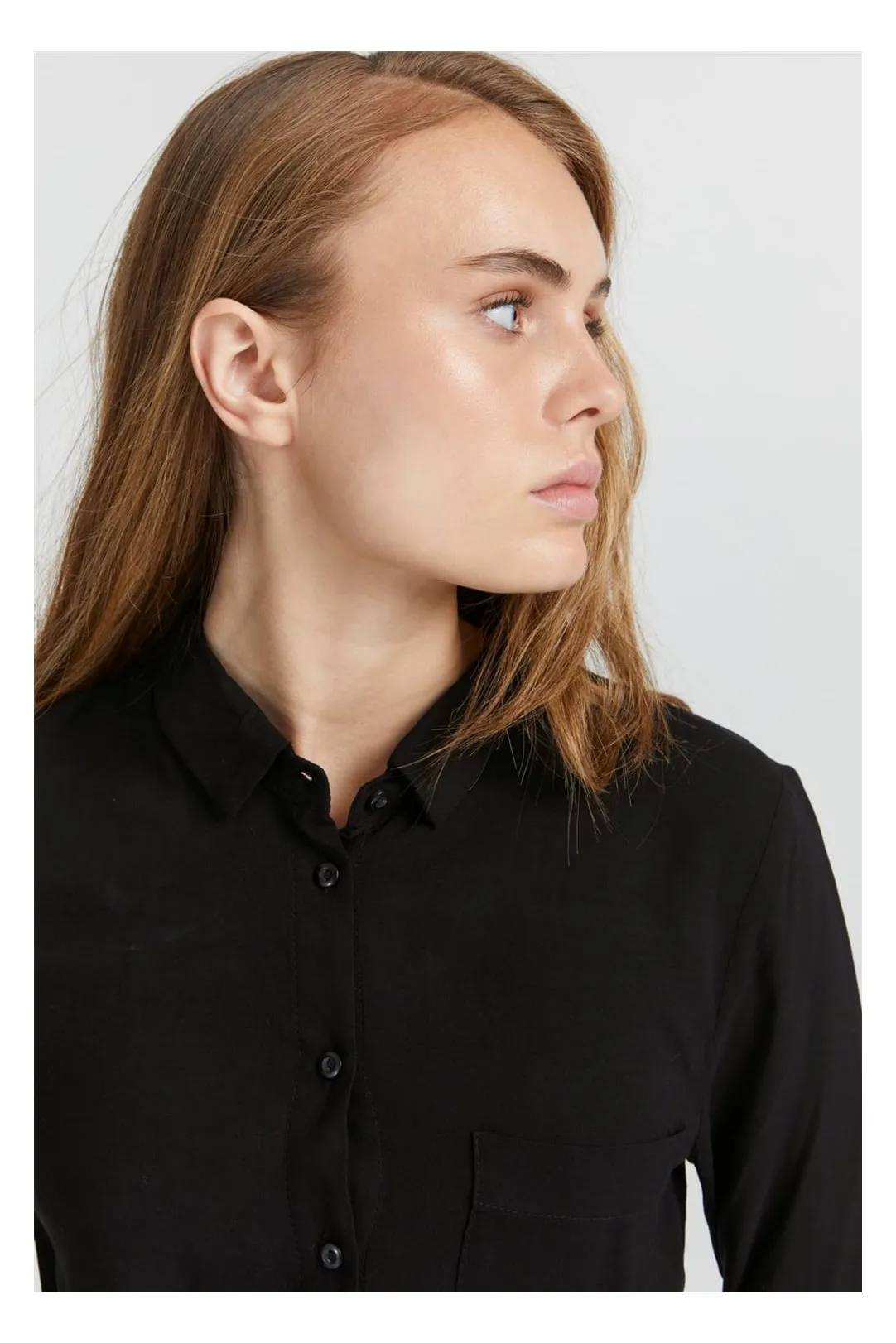 Camisa manga larga Ihmain negro