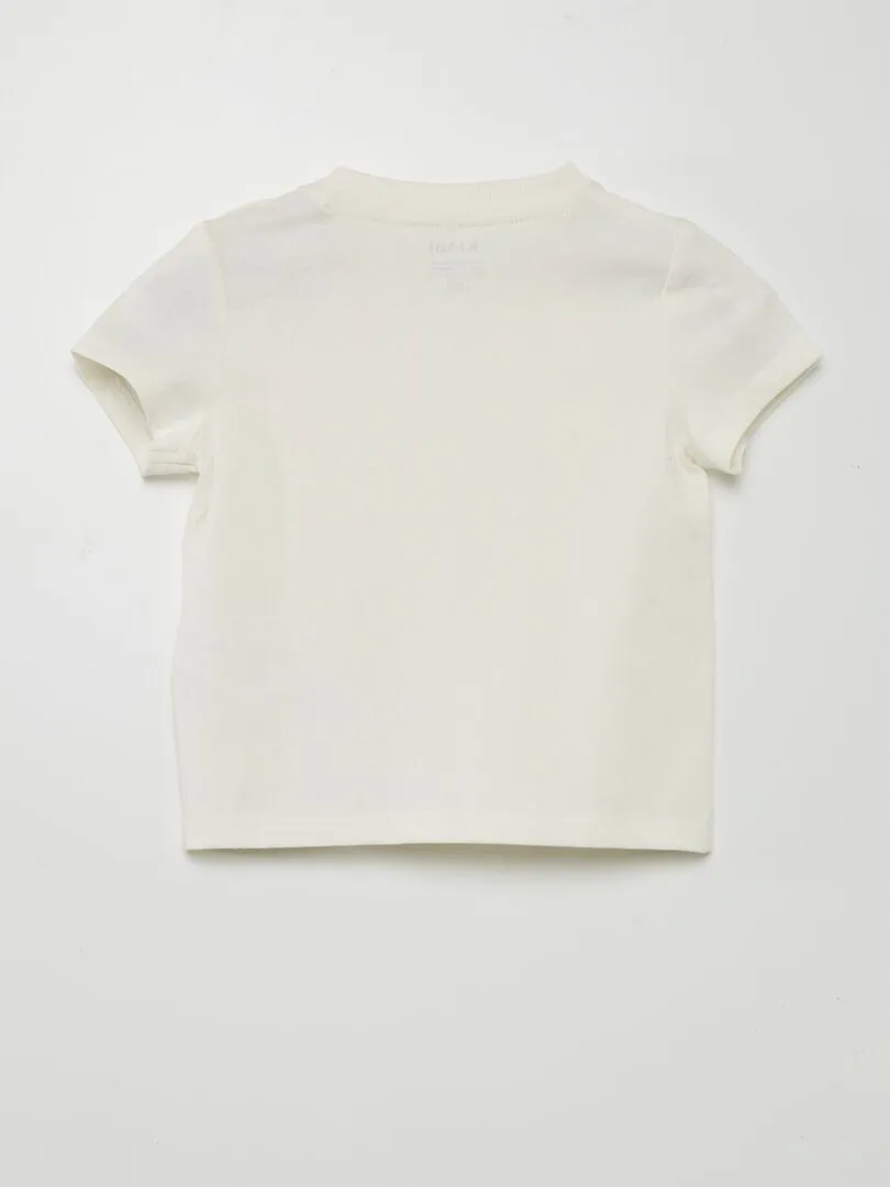 CAMISETA DE MANGA CORTA CON BOLSILLOS  BLANCO