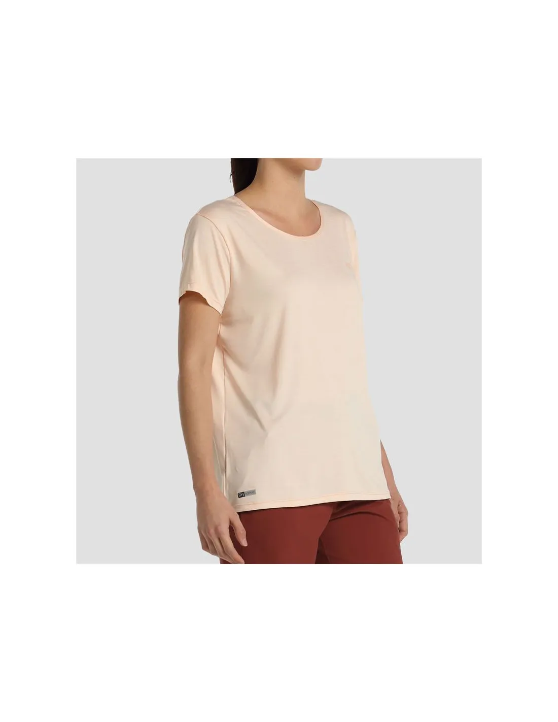 Camiseta de Montaña +8000 Acacia Naranja Pastel Bicolor Mujer