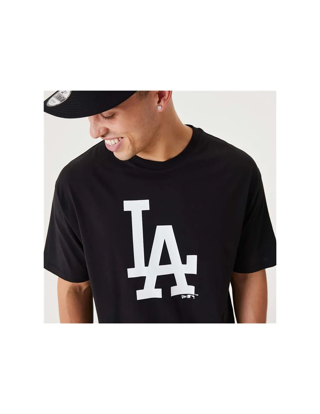 Camiseta New Era League Essentials LA Dodgers Negro Hombre