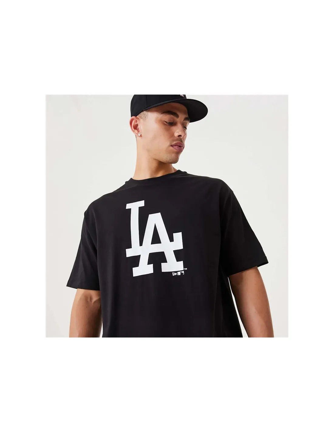 Camiseta New Era League Essentials LA Dodgers Negro Hombre