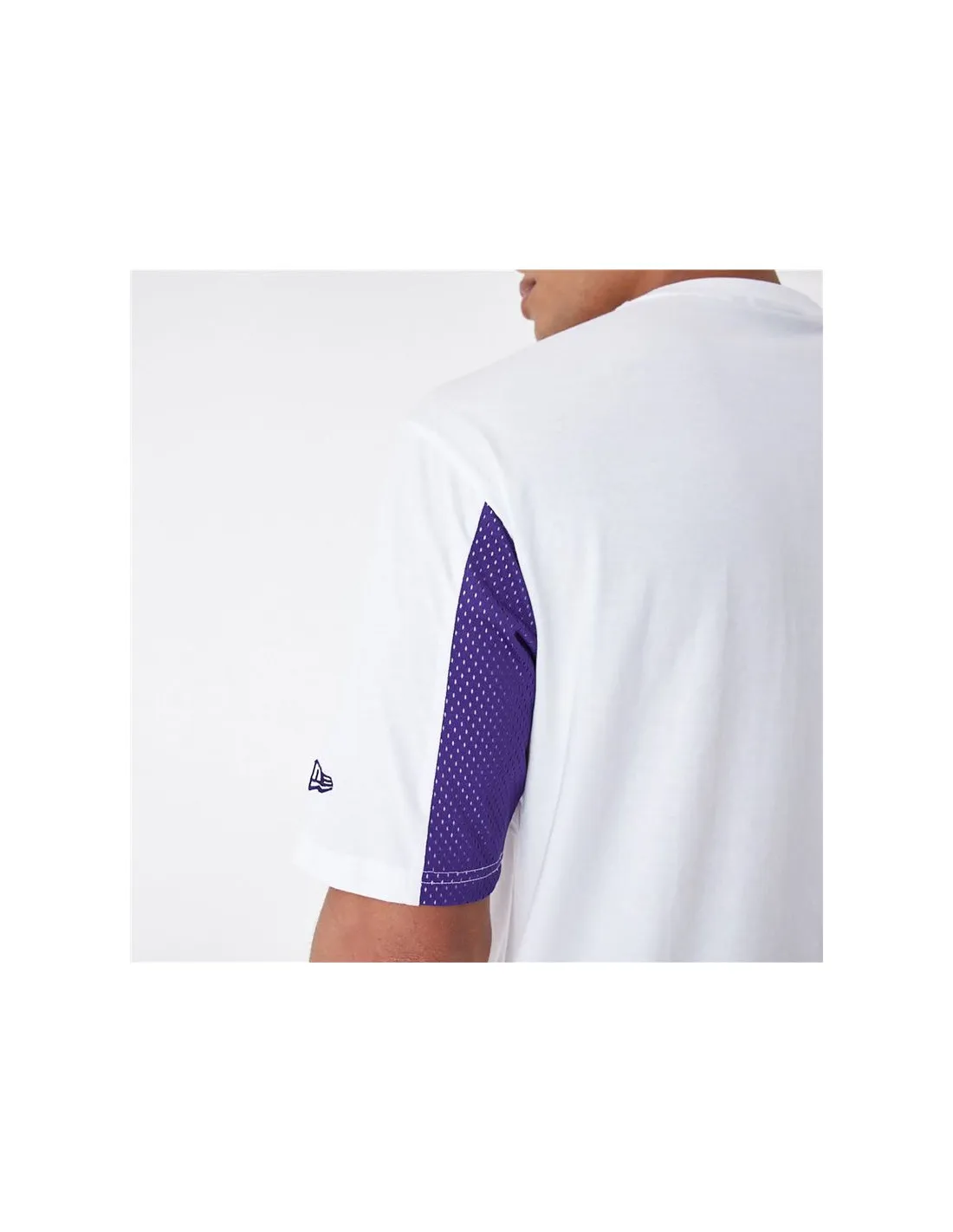 Camiseta New Era Nba Panel Oversized LA Lakers Blanco Hombre