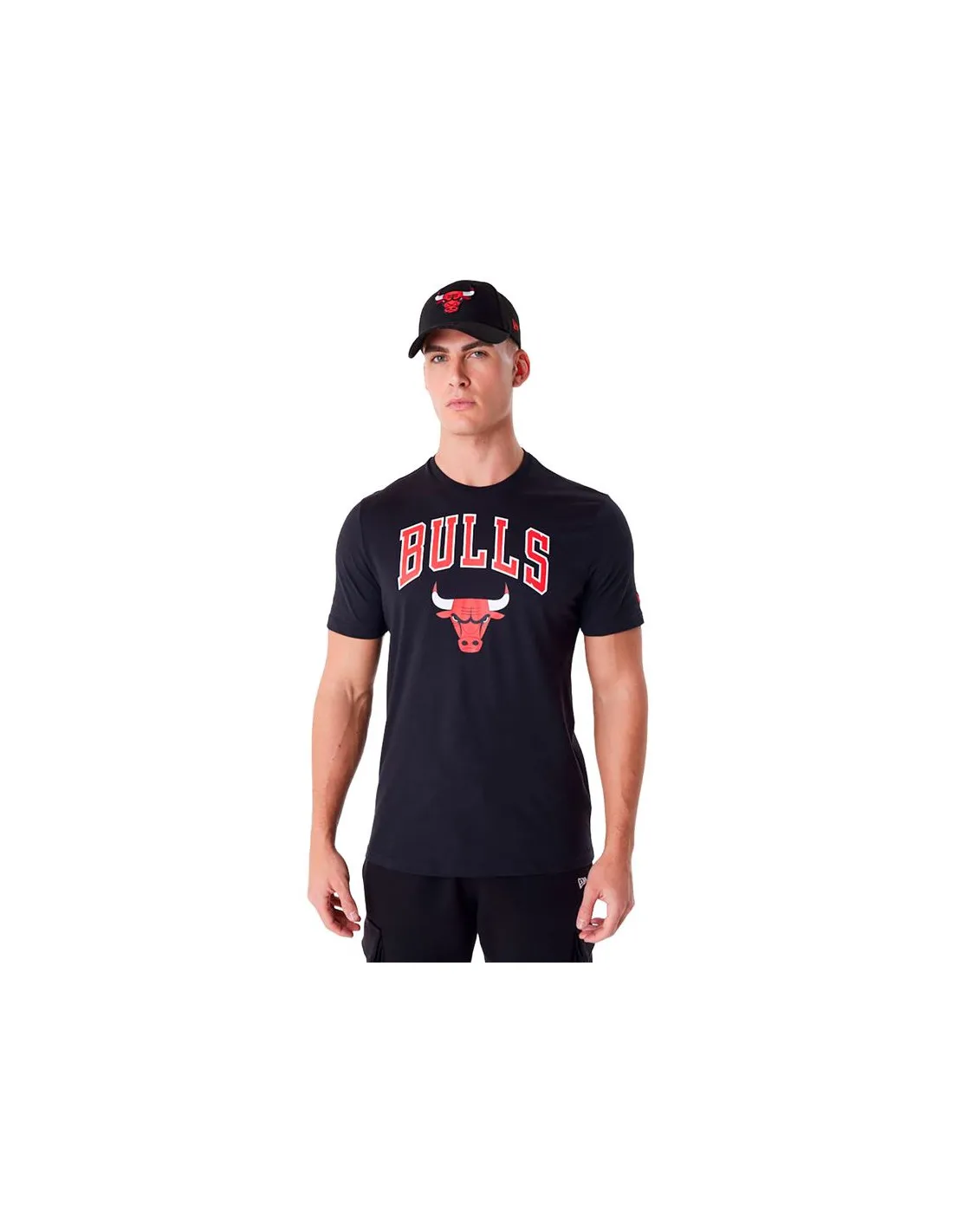Camiseta New Era NBA Regular Chicago Bulls Negro Hombre