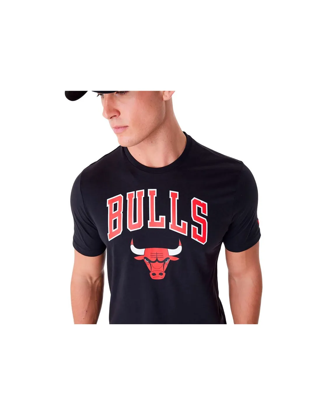 Camiseta New Era NBA Regular Chicago Bulls Negro Hombre