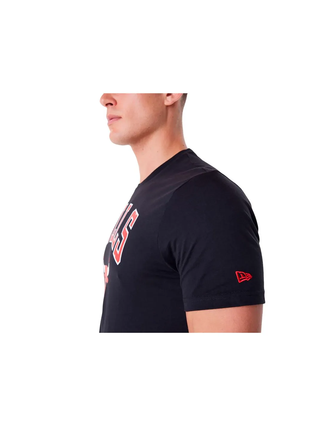 Camiseta New Era NBA Regular Chicago Bulls Negro Hombre