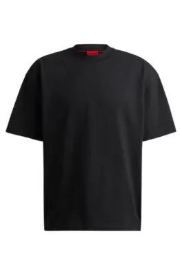 Camiseta oversize fit para todos los géneros en algodón con etiqueta con logo