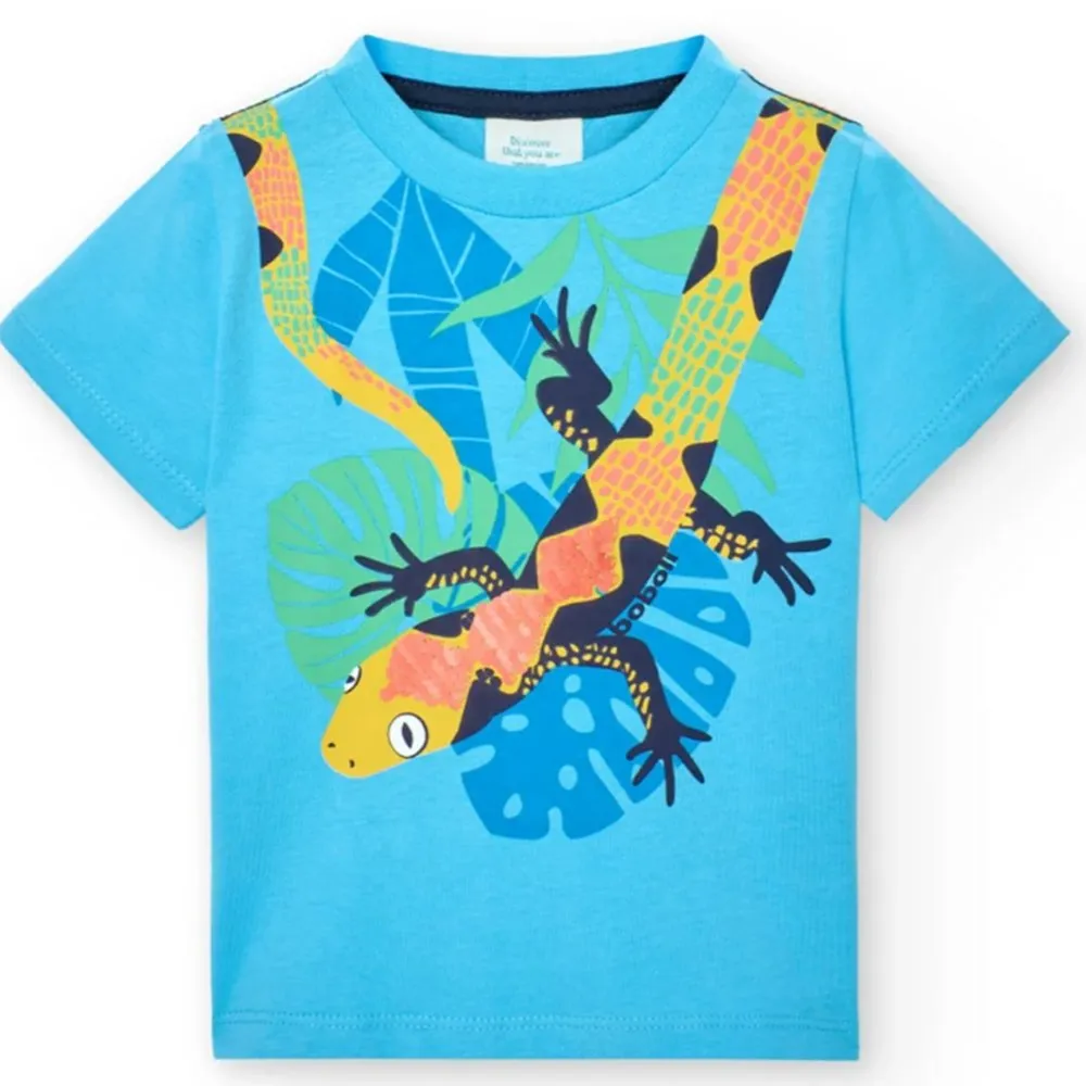 Camiseta punto de bebé niño Boboli 348050 TURQUESA CORDONETS