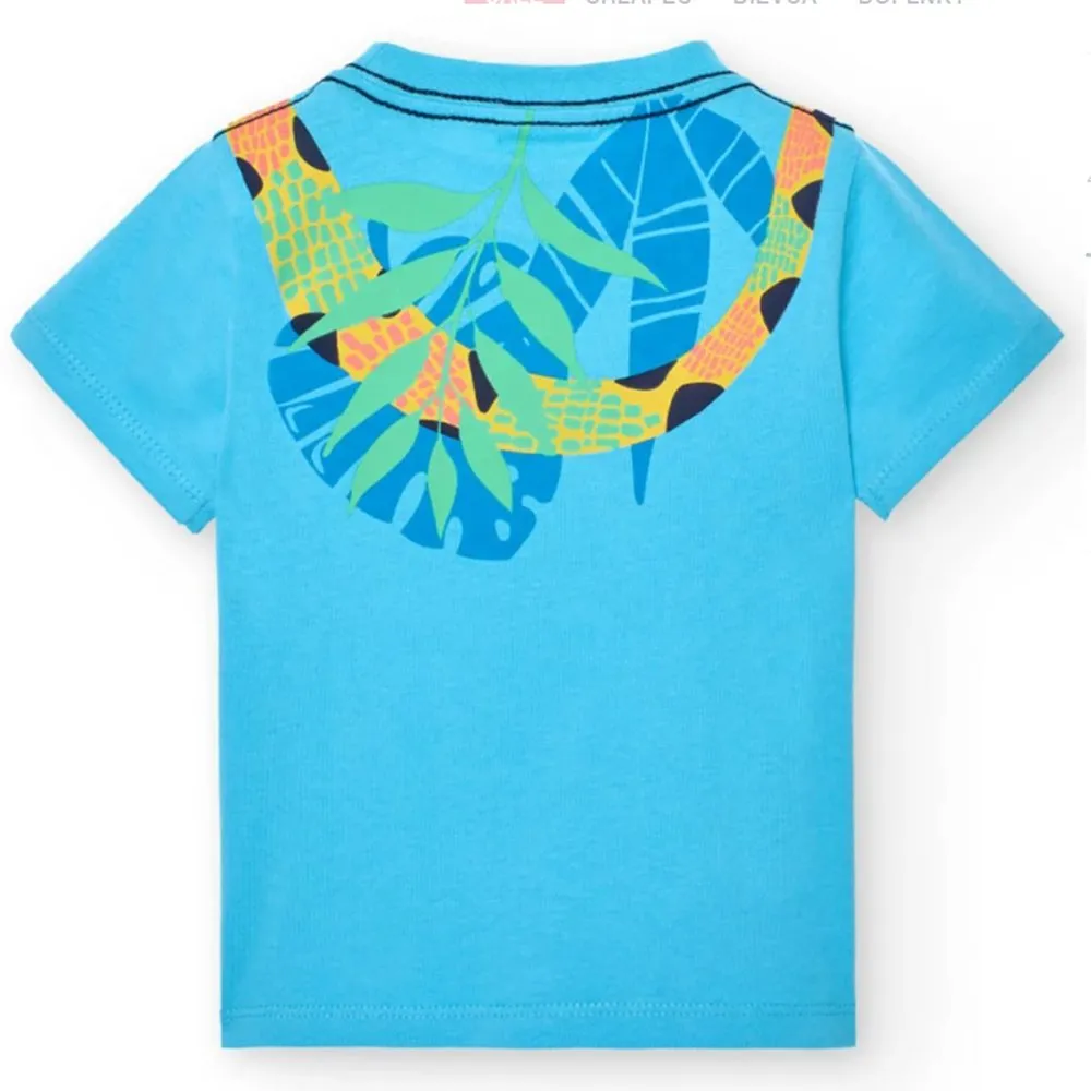 Camiseta punto de bebé niño Boboli 348050 TURQUESA CORDONETS