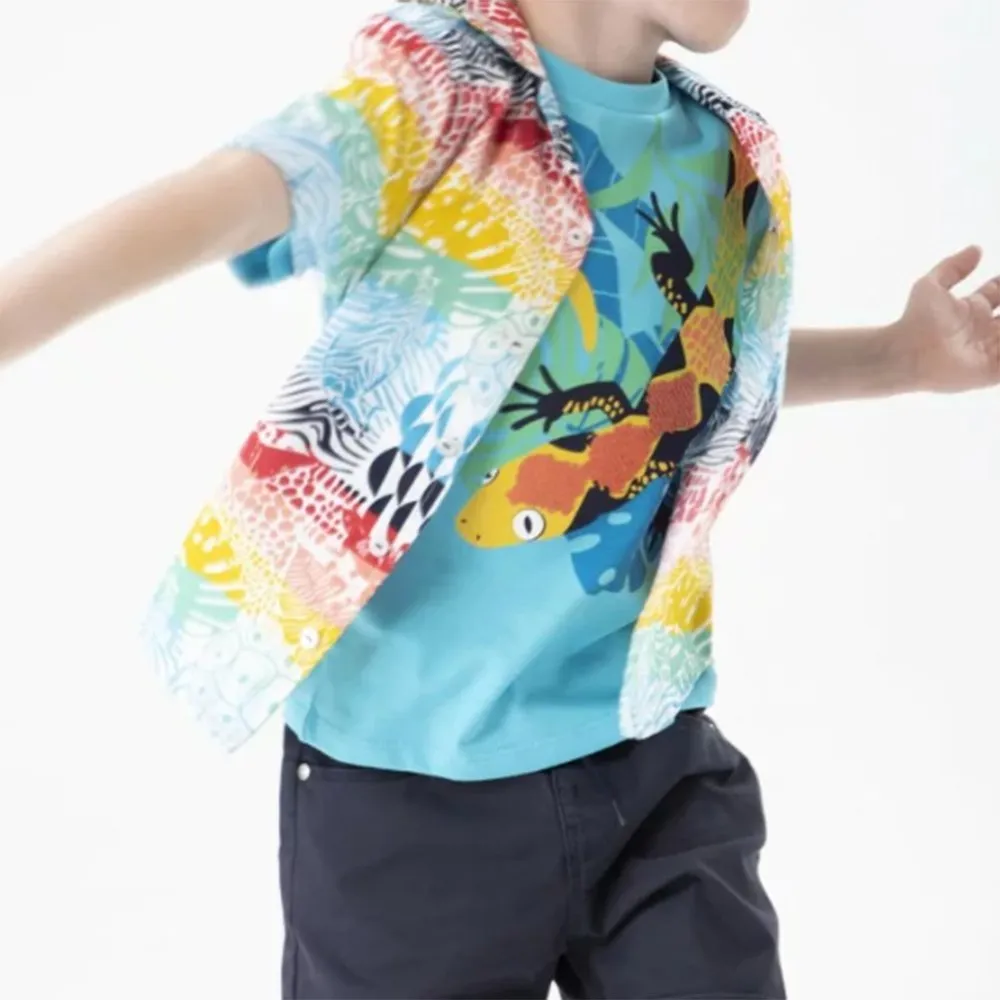 Camiseta punto de bebé niño Boboli 348050 TURQUESA CORDONETS