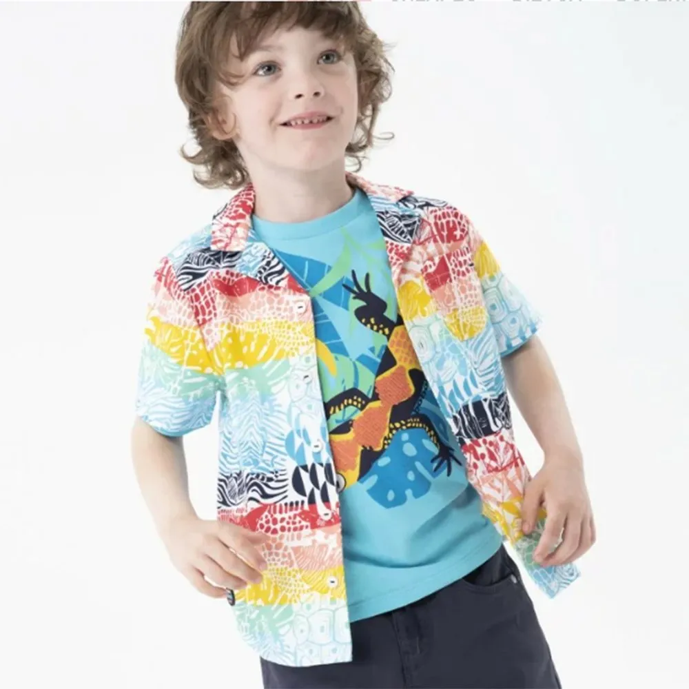 Camiseta punto de bebé niño Boboli 348050 TURQUESA CORDONETS