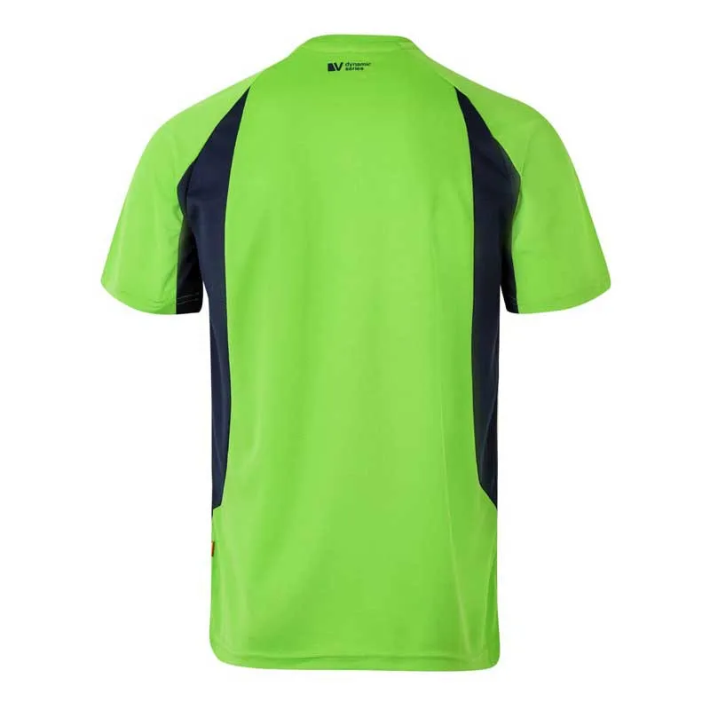 CAMISETA TéCNICA VERDE LIMA COMBINADA AZUL NAVY  VELILLA