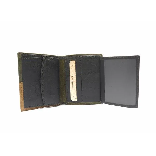 Cartera Hombre vertical con cierre Nilo Con Monedero En Piel Serraje