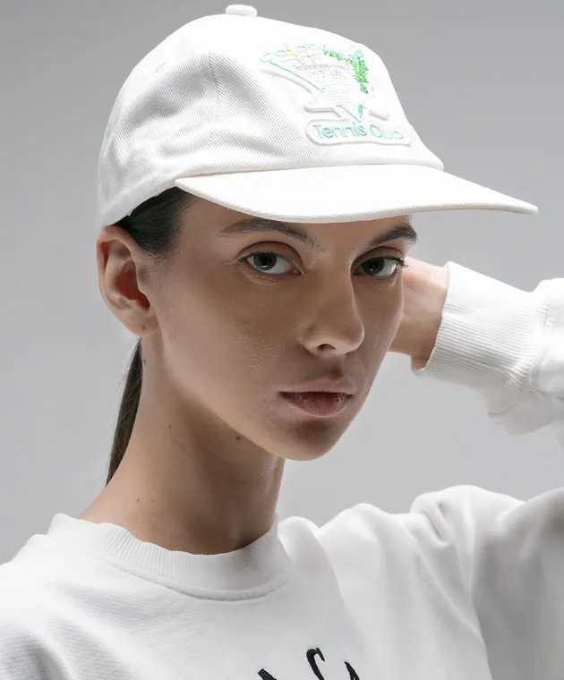 Casablanca Tennis Club Icon white cap with embroidery