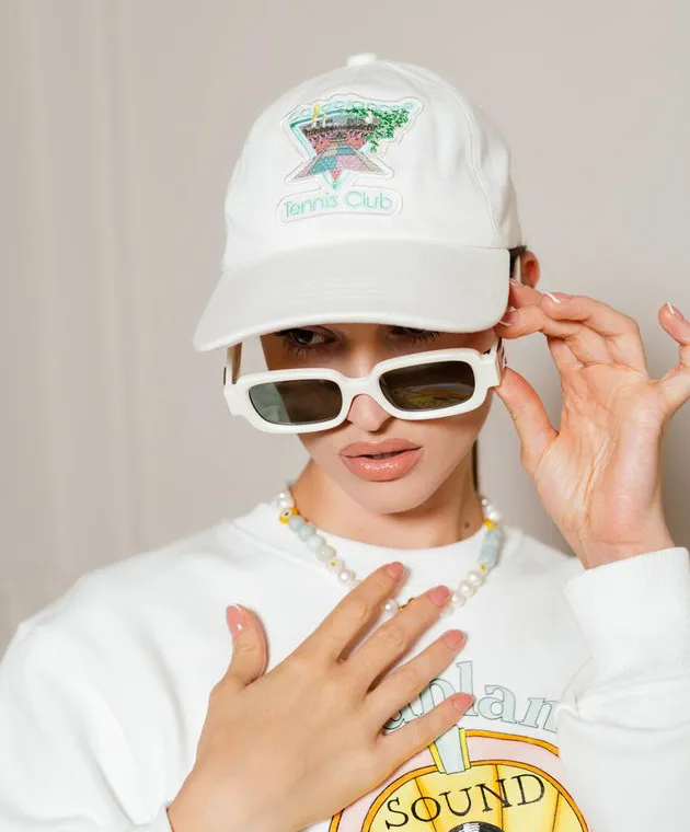 Casablanca Tennis Club Icon white cap with embroidery