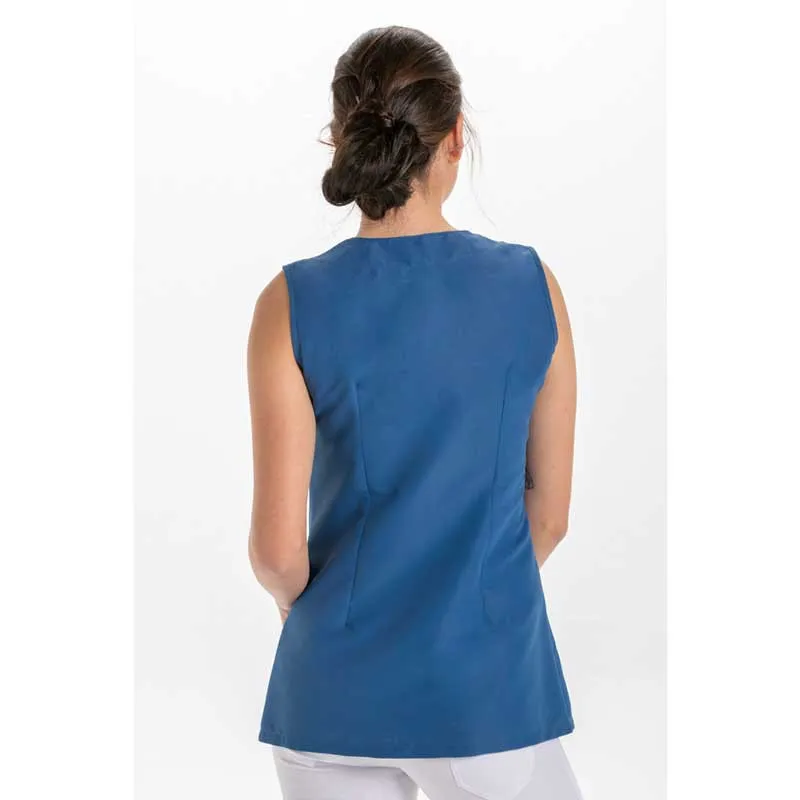 CASACA SIN MANGAS DE MICROFIBRA AZUL DIAGONAL  DYNEKE