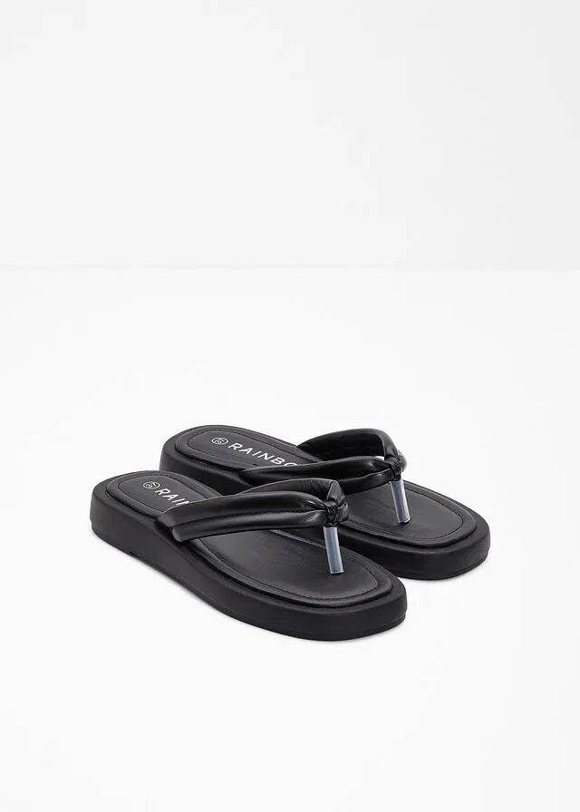 Chancletas pata de gallo Negro