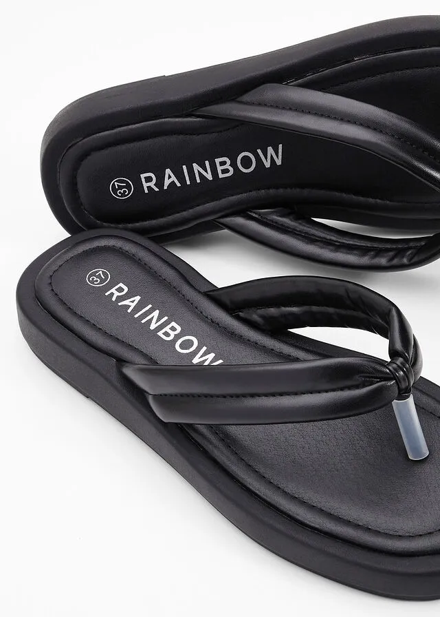 Chancletas pata de gallo Negro