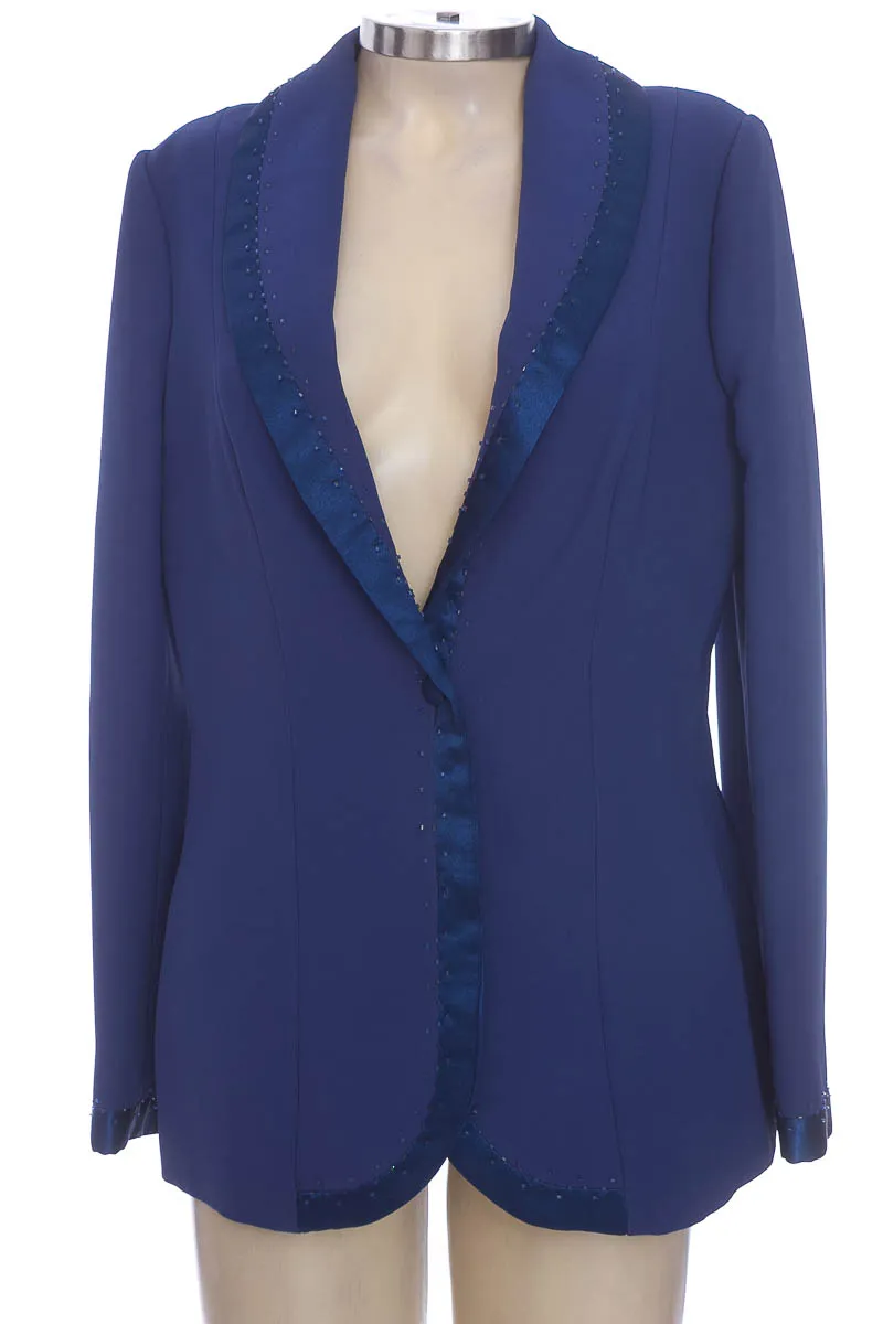 CHAQUETA / ABRIGO COLOR AZUL  MARTHA DE MARTíNEZ