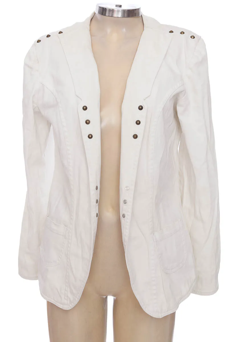 CHAQUETA / ABRIGO COLOR BLANCO  BESO DE COCO