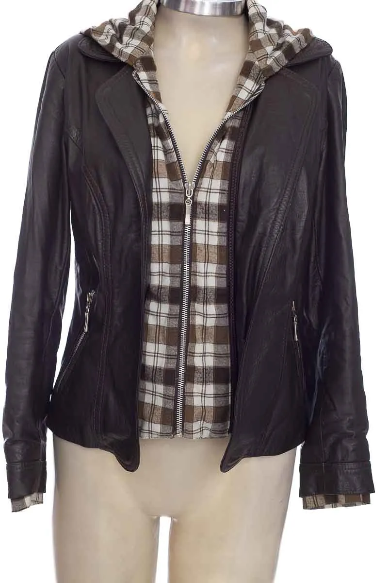 CHAQUETA / ABRIGO COLOR CAFé  COLOMBIAN LEATHER