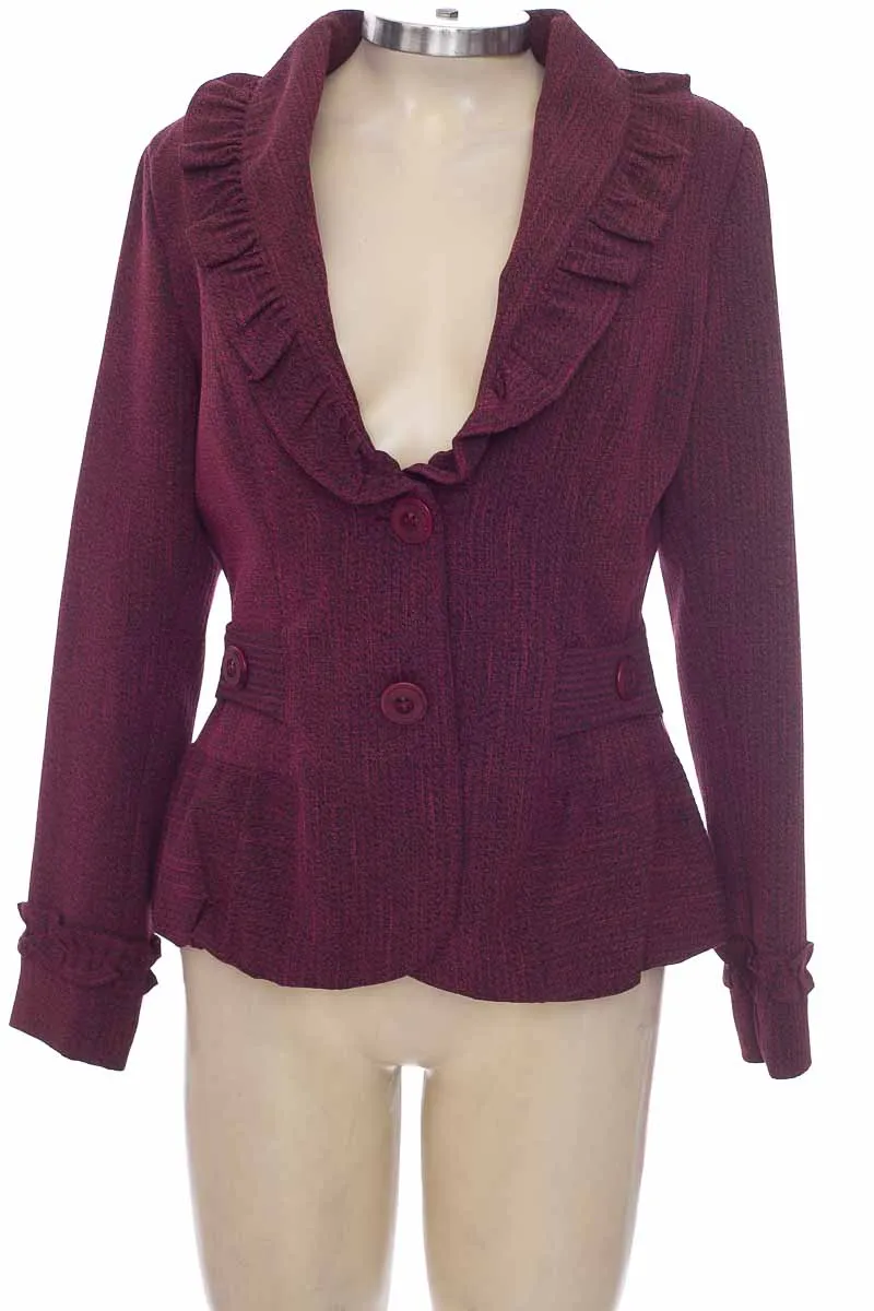 CHAQUETA / ABRIGO COLOR FUCSIA  HILDA BOLAñOS