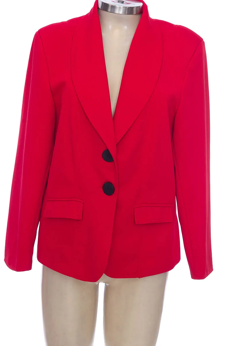 CHAQUETA / ABRIGO COLOR ROJO  FUSSION MODA FEMENINA
